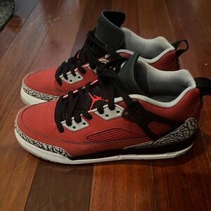 Jordan, size 7 youth boys Color- Red, Black and Grey